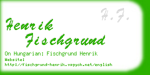 henrik fischgrund business card